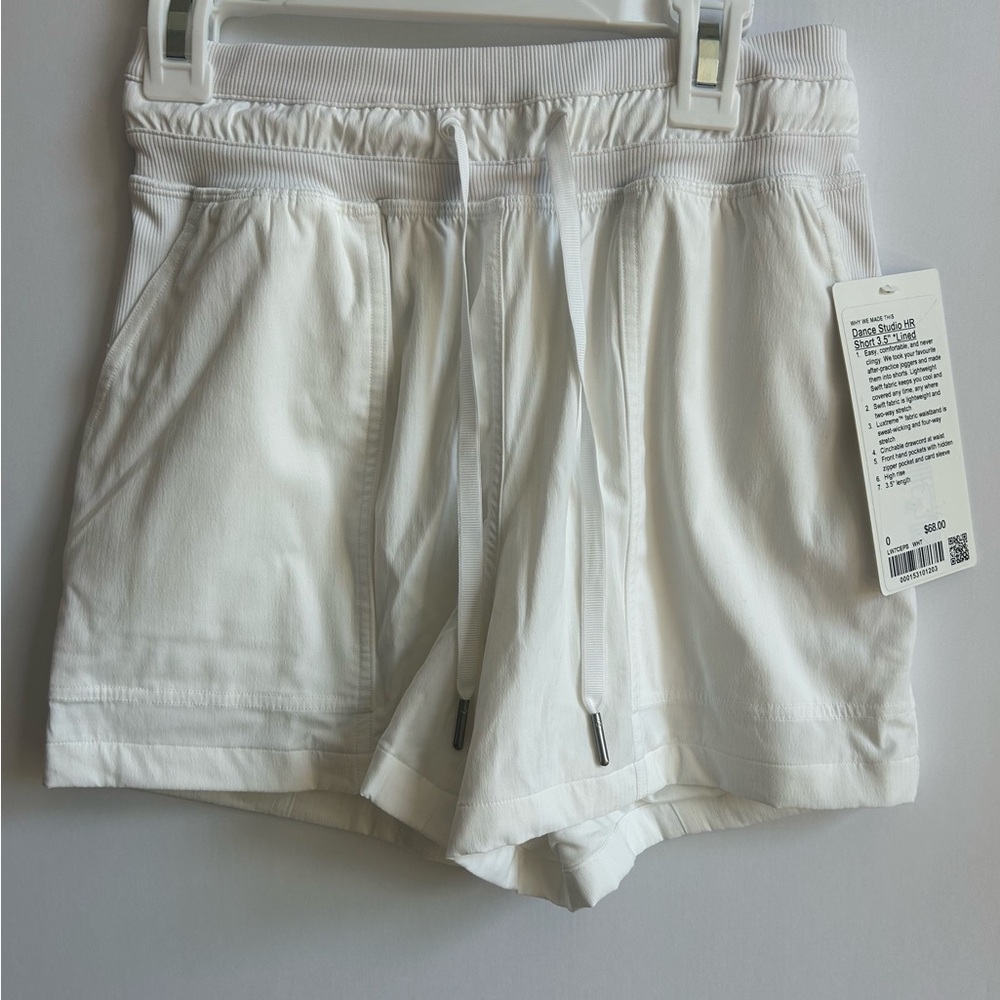 Lululemon Dance Studio HR White Shorts